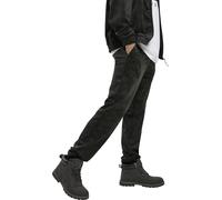 Southpole Pantaloni AOP Velour Nero S Nero