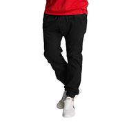 Southpole Pantaloni da jogging da uomo, in twill elasticizzato, taglie grandi e alte, nero, XL