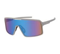 Southpole Southpole - Scudo rettangolare da uomo in plastica con design a tempio sportivo avvolgente, Grigio, One Size