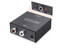 SOUTHSKY Convertitore audio, adattatore stereo analogico a convertitore digitale, 3,5 mm, Aux Jack R/L 2 RCA RCA su SPDIF, Toslink, convertitore ottico coassiale