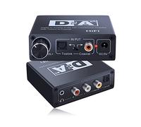 SOUTHSKY Convertitore DAC, Amplificatore Hifi per Cuffie, da Digitale a Analogico 2 RCA 3.5 Jack, Coassiale Ottico Bidirezionale, Controllo del Volume e Regolabile