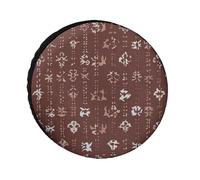 Southwest - Copertura per ruota di scorta in pelle bovina, 32 pollici, accessori da viaggio, impermeabile, antipolvere, per camper, jeep, SUV, camper