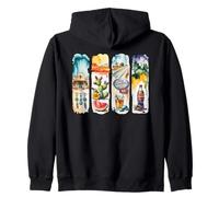 Southwest Desert Road Trip Acquerello Art Felpa con Cappuccio