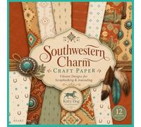 Southwestern Charm Craft Paper: Vibrant 12-Design Collection: 6 Bold Main Patterns + 6 Coordinating Sheets | 100 Pages | 8.5 x 8.5 inches | Perfect for Scrapbooking, Junk Journals & Crafts
