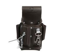 Southwire POUCH4 - Custodia in pelle per attrezzi, 5 tasche con catena a nastro elettrico; resistente allo sbiadimento; scomparti durevoli; rivetti a rondelle; include clip per attrezzi in metallo;