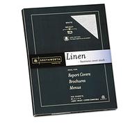 Southworth 25% cotone Business Coverstock, 21,6 x 27,9 cm, 29,5 kg/176 gsm, finitura lino, bianco, 100 fogli - imballaggio può variare (Z550CK)