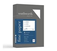 Southworth 25% cotone Business Paper, 21,6 x 27,9 cm, 9,1 kg, finitura intrecciata, bianco, 500 fogli (403C)