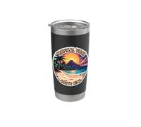Souvenir al sole per le vacanze estive sulla spiaggia di Bora Bora con vibrazioni tropicali Bicchiere termico in acciaio inox doppia parete