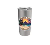 Souvenir al sole per le vacanze estive sulla spiaggia di Bora Bora con vibrazioni tropicali Bicchiere termico in acciaio inox doppia parete
