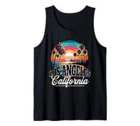Souvenir al tramonto delle palme della spiaggia della California di Los Angeles Canotta