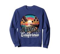 Souvenir al tramonto delle palme della spiaggia della California di Los Angeles Felpa