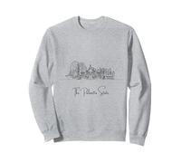 Souvenir artistico da viaggio con skyline nero della Carolina del Sud Felpa