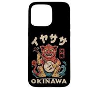 Souvenir artistico della cultura giapponese di Okinawa Shisa Leone Iyasasa Custodia per iPhone 15 Pro Max