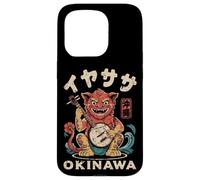 Souvenir artistico della cultura giapponese di Okinawa Shisa Leone Iyasasa Custodia per iPhone 15 Pro