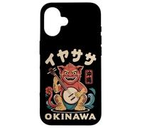 Souvenir artistico della cultura giapponese di Okinawa Shisa Leone Iyasasa Custodia per iPhone 16