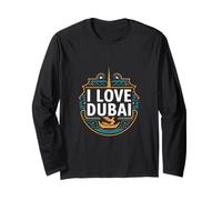 Souvenir artistico I Love Dubai Skyline Maglia a Manica