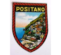 Souvenir-Aufkleber Positano Costiera Amalfitana Panorama Salerno Italia 80er