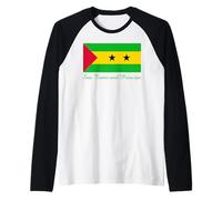 Souvenir Bandiera Sao Tomé e Principe Maglia con Maniche Raglan