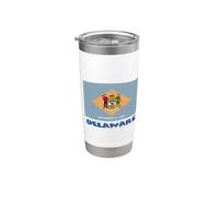 Souvenir bandiera USA Delaware Bicchiere termico in acciaio inox doppia parete