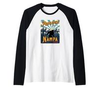 Souvenir Big Foot di Nampa Idaho Sasquatch Maglia con Maniche Raglan