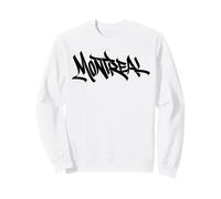 Souvenir Canadese Fatto a Mano con Graffiti della Città di Montreal Felpa