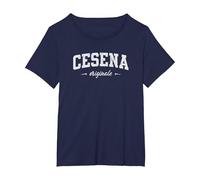 Souvenir Cesena Italia Sport Maglietta, Donna Plus-Size, Navy, 4X