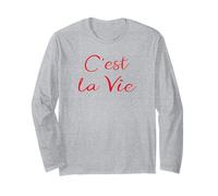 Souvenir C'Est La Vie Francese, Amante della Cultura Francese Maglia a Manica