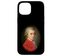Souvenir classico da viaggio con ritratto di Vienna Austria di Mozart Custodia per iPhone 15