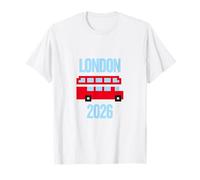 Souvenir Classico dell'autobus Rosso chiamante di Londra Maglietta