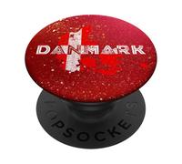 Souvenir con mappa danese e bandiera - Danimarca invecchiata PopSockets PopGrip Adesivo