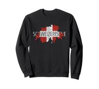 Souvenir con mappa e bandiera della Svizzera - Svizzera invecchiata Felpa