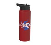 Souvenir con mappa scozzese e bandiera - Scozia invecchiata Stainless Steel Insulated Water Bottle