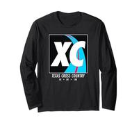 Souvenir da Corsa all'aperto Texas Running Art Vintage XC Maglia a Manica