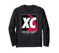 Souvenir da Corsa all'aperto Texas Running Art Vintage XC Maglia a Manica