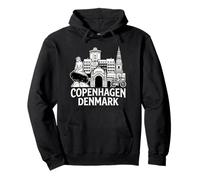 Souvenir da Viaggio a Copenaghen, Danimarca, Idea Regalo Felpa con Cappuccio