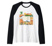 Souvenir da Viaggio a Lubiana Slovenia Maglia con Maniche Raglan