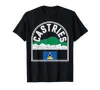Souvenir da Viaggio Castries Santa Lucia Bold Outline Maglietta