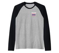 Souvenir da Viaggio con Bandiera della Thailandia Maglia con Maniche Raglan