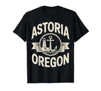 Souvenir da Viaggio con Faro Nautico Astoria Oregon Maglietta