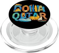 Souvenir da viaggio con nome della città di Doha, regalo turistico PopSockets PopGrip per MagSafe