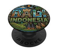 Souvenir da viaggio con nome dell'isola di Bali, regalo turistico PopSockets PopGrip Adesivo