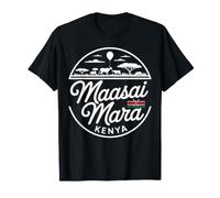 Souvenir da Viaggio con Scritta retrò Maasai Mara Kenya Maglietta