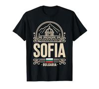 Souvenir da Viaggio con Stemma Sofia Bulgaria Color Crema Maglietta