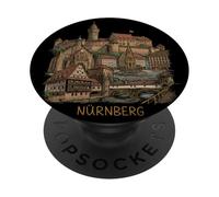 Souvenir da viaggio di Norimberga Germania PopSockets PopGrip Adesivo
