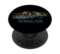 Souvenir da viaggio Heraklion, Grecia, storico monumento della città PopSockets PopGrip Adesivo