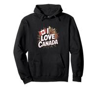Souvenir da viaggio in famiglia canadese I Love Canada Felpa con Cappuccio