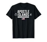 Souvenir da Viaggio in Grassetto di Tipo Apostle Islands Wisconsin Maglietta