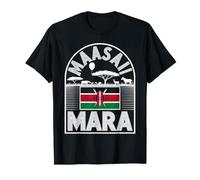 Souvenir da Viaggio Maasai Mara Kenya Bold Outline Maglietta
