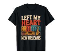 Souvenir da viaggio retrò con scritta "Left My Heart in New Orleans" Maglietta