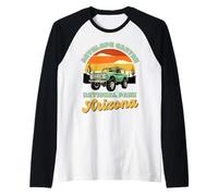Souvenir da viaggio retrò del parco nazionale dell'Antelope Canyon in Arizona Maglia con Maniche Raglan